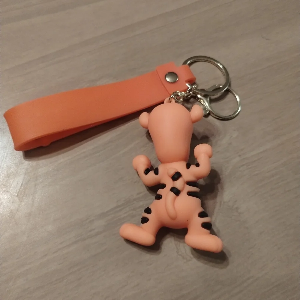 New Disney Tigger 3D Rubber Keychain | Winnie the Pooh Character Bag Charm